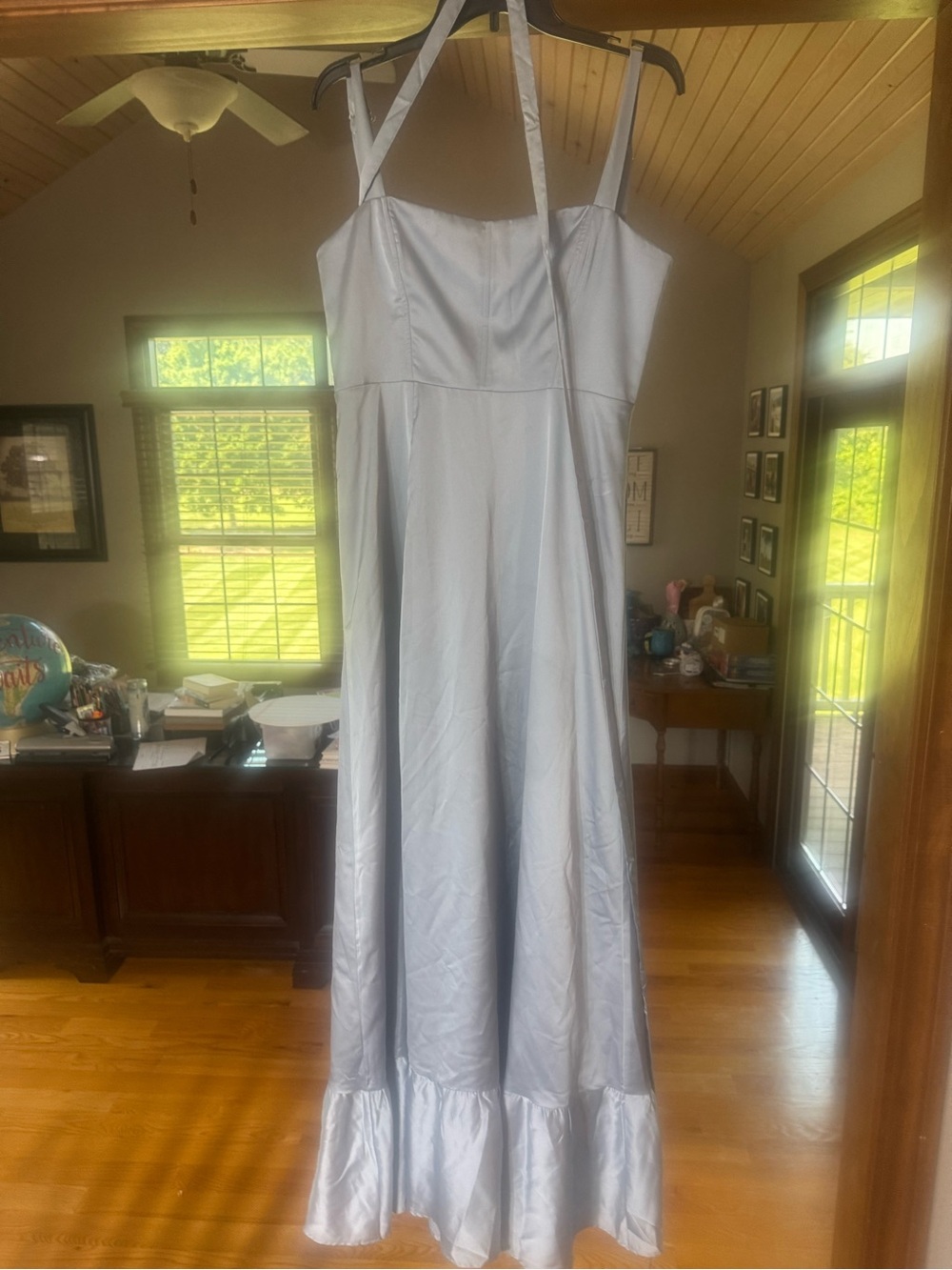 Steel Blue Luxe Satin Show me your MuMu